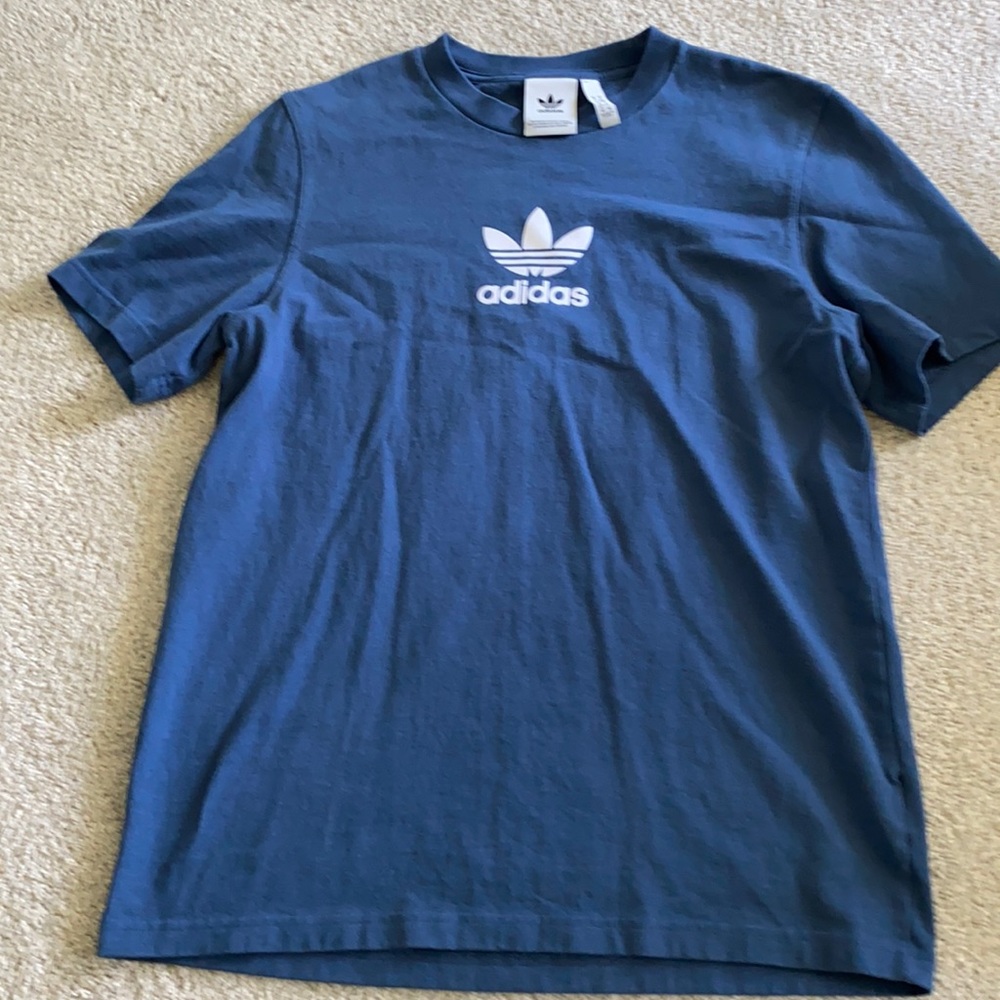 Adidas tres-foil tee!  Cool blue color!